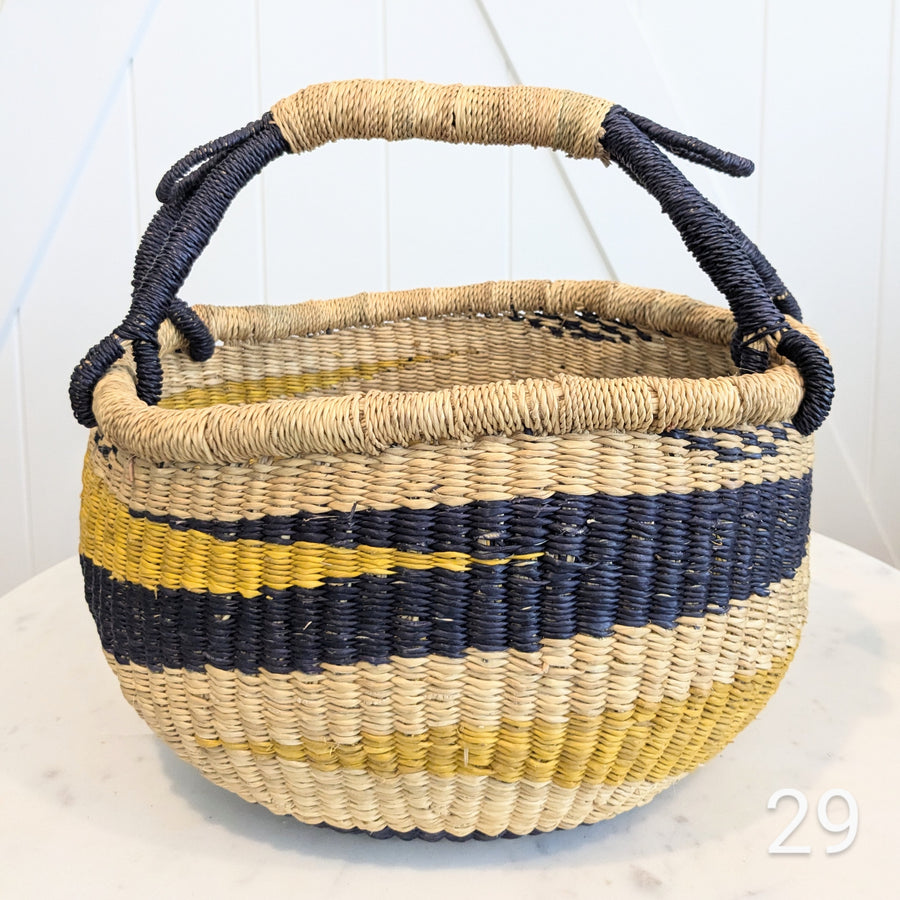 Small Foraging Bolga Basket - Patterned Designs