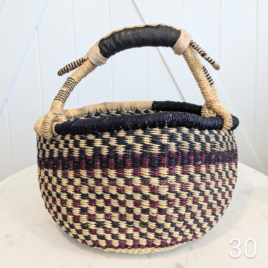 Small Foraging Bolga Basket - Patterned Designs