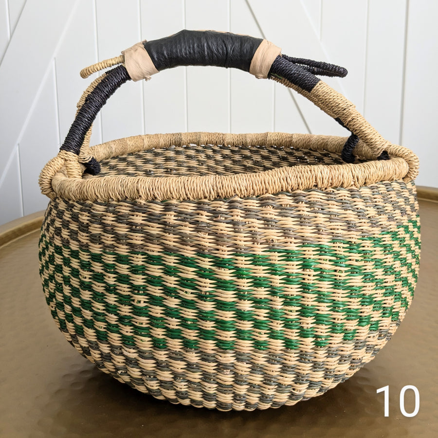 Patterned Bolga Basket - Large