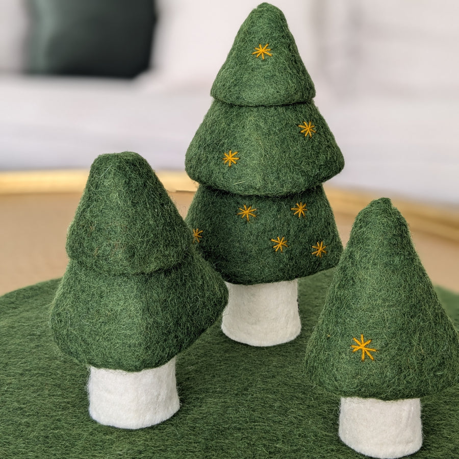 Muskhane Felt Fir Christmas Trees | Olive