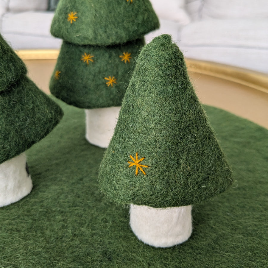 Muskhane Felt Fir Christmas Trees | Olive