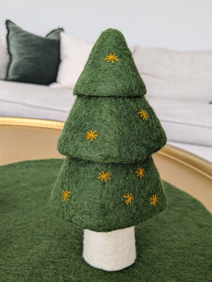 Muskhane Felt Fir Christmas Trees | Olive