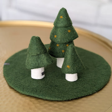 Muskhane Felt Fir Christmas Trees | Olive