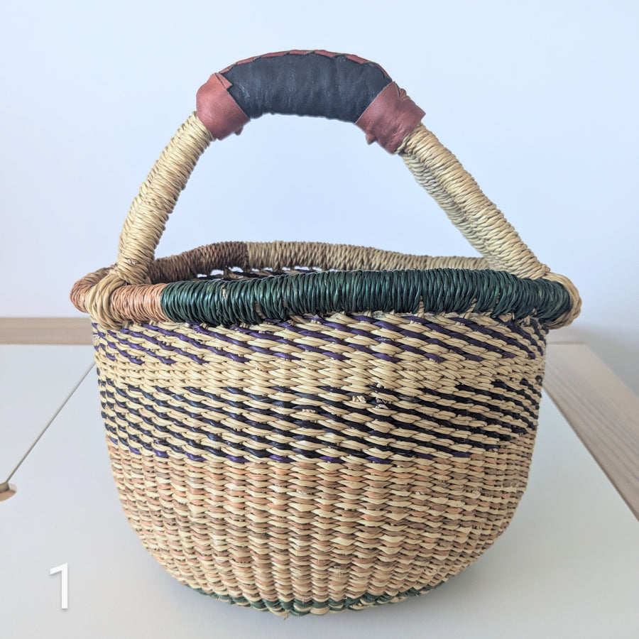 Small Foraging Bolga Basket - Patterned Designs