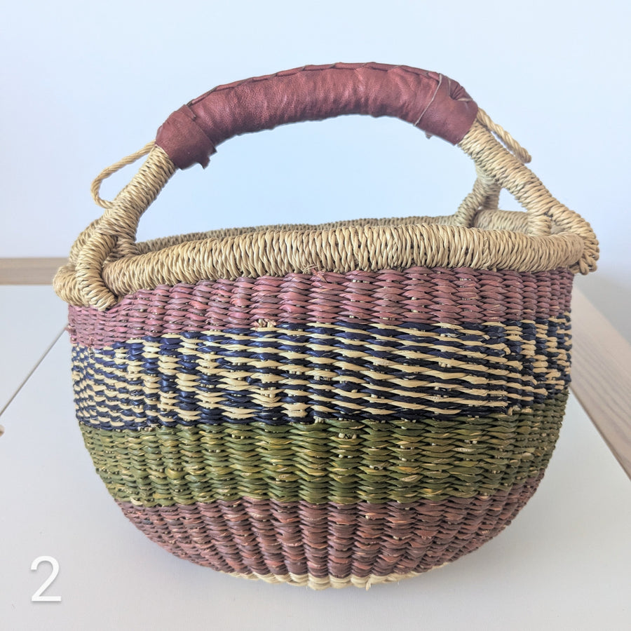 Small Foraging Bolga Basket - Patterned Designs