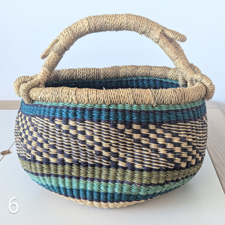 Small Foraging Bolga Basket - Patterned Designs