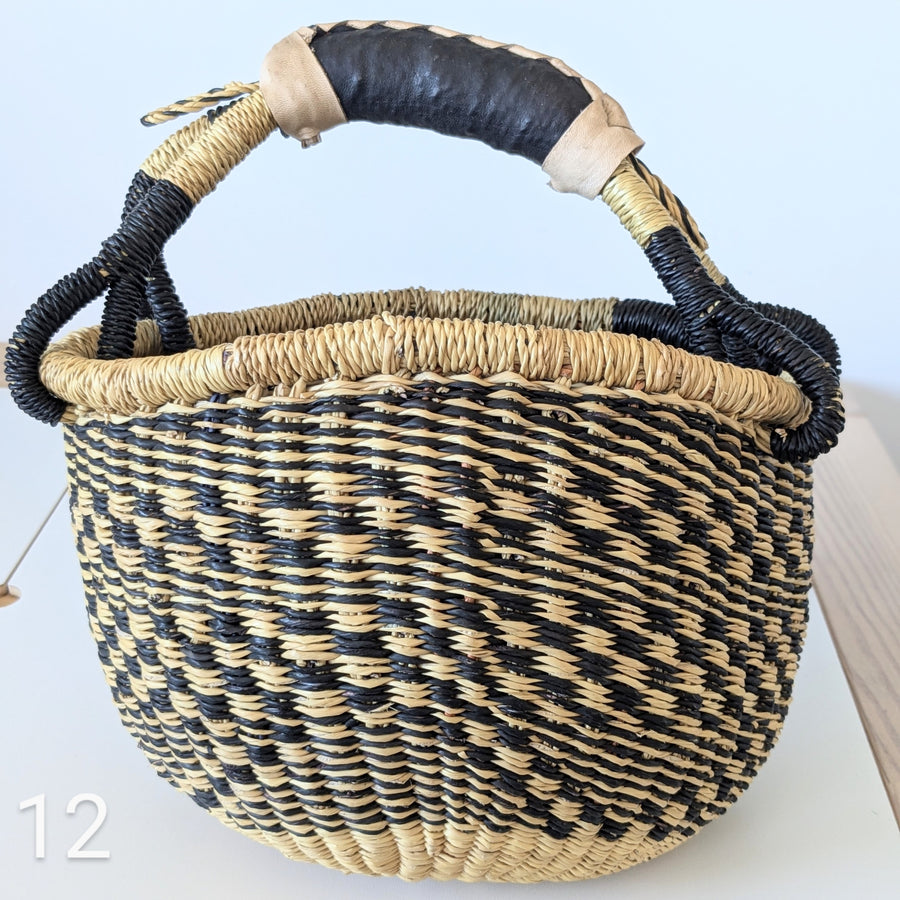 Small Foraging Bolga Basket - Patterned Designs