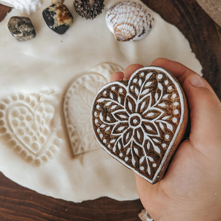 Wooden Printing Blocks - Heart