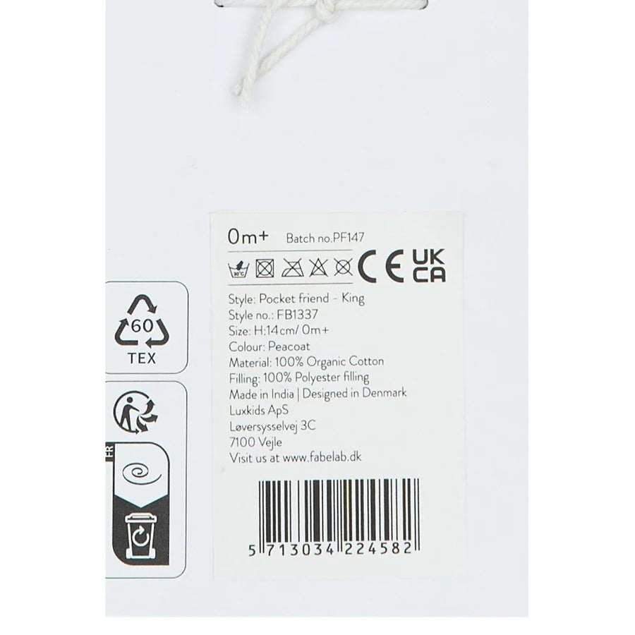 Fabelab | Organic Cotton Pocket Friend - Prince King