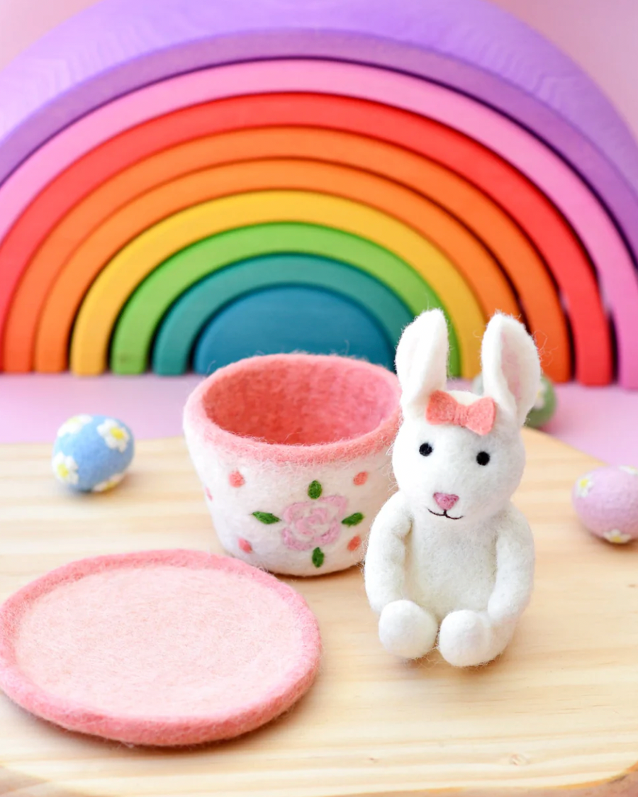 Easter Bunny Rabbit in a Teacup
