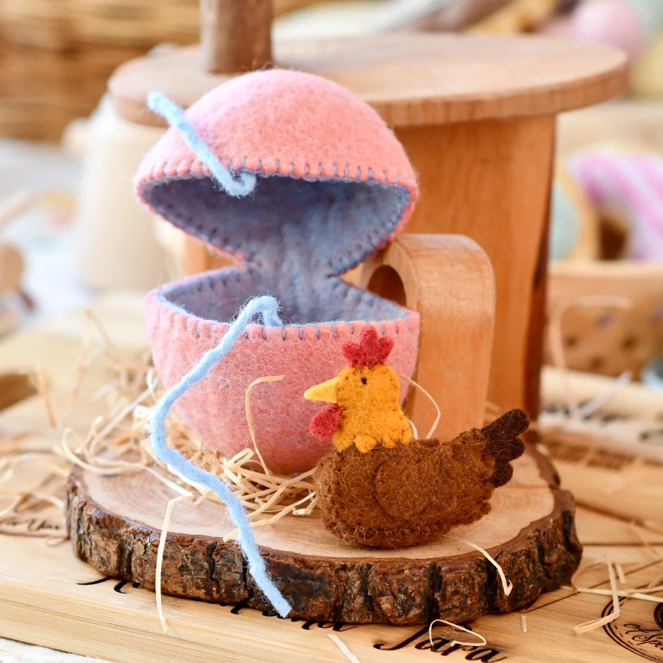 felt easter egg toy hen