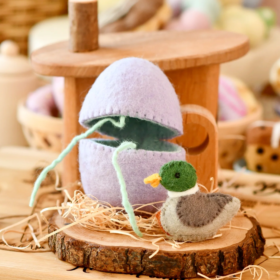 felt easter egg toy duck