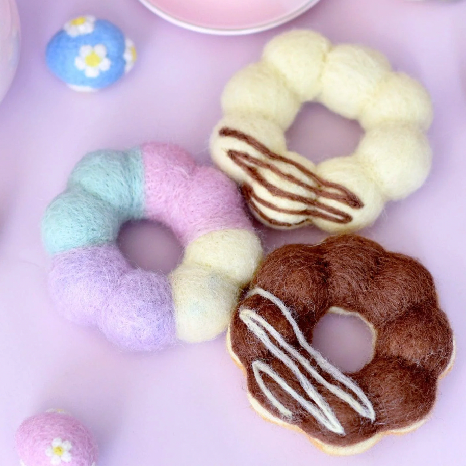 Tara Treasures | Felt Food - Pon de Ring Mochi Round Doughnuts