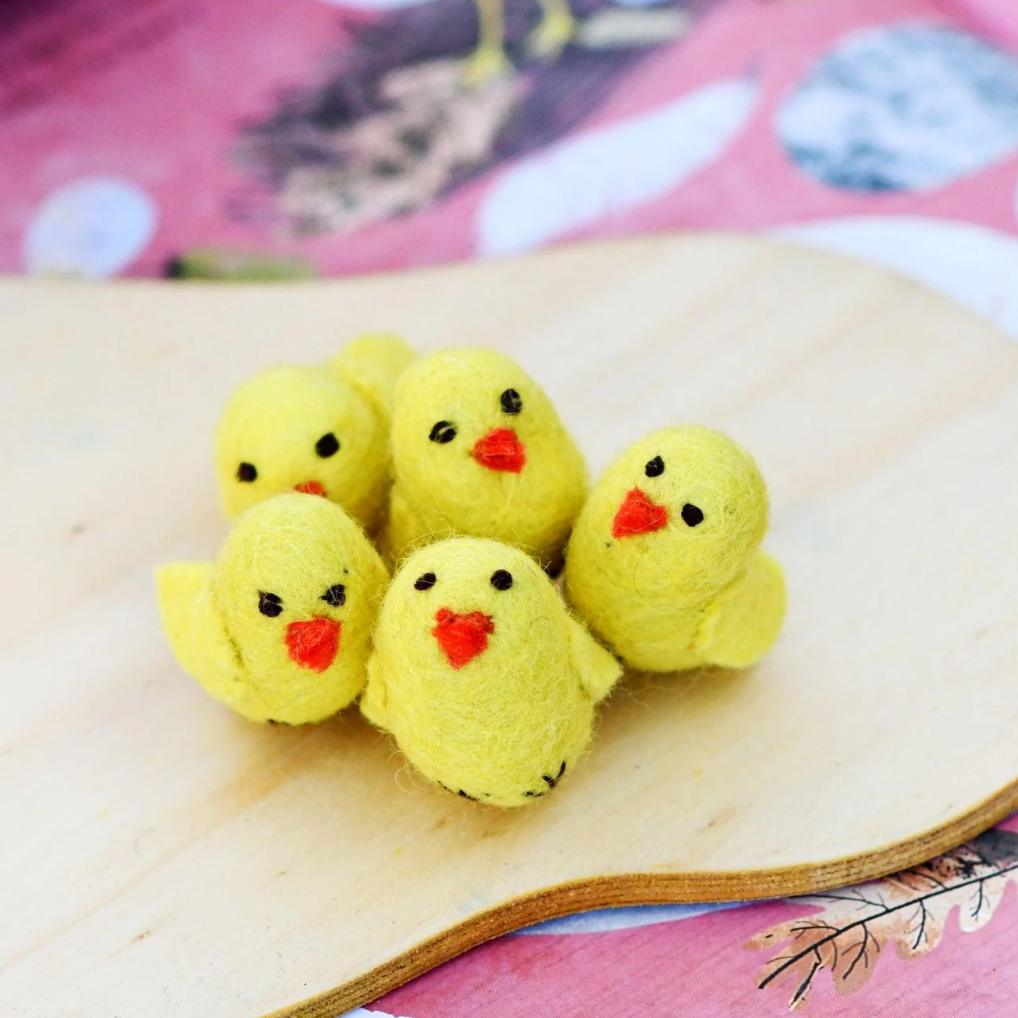 Tara Treasures | Felt Animals - Mini Chicks Set of 5