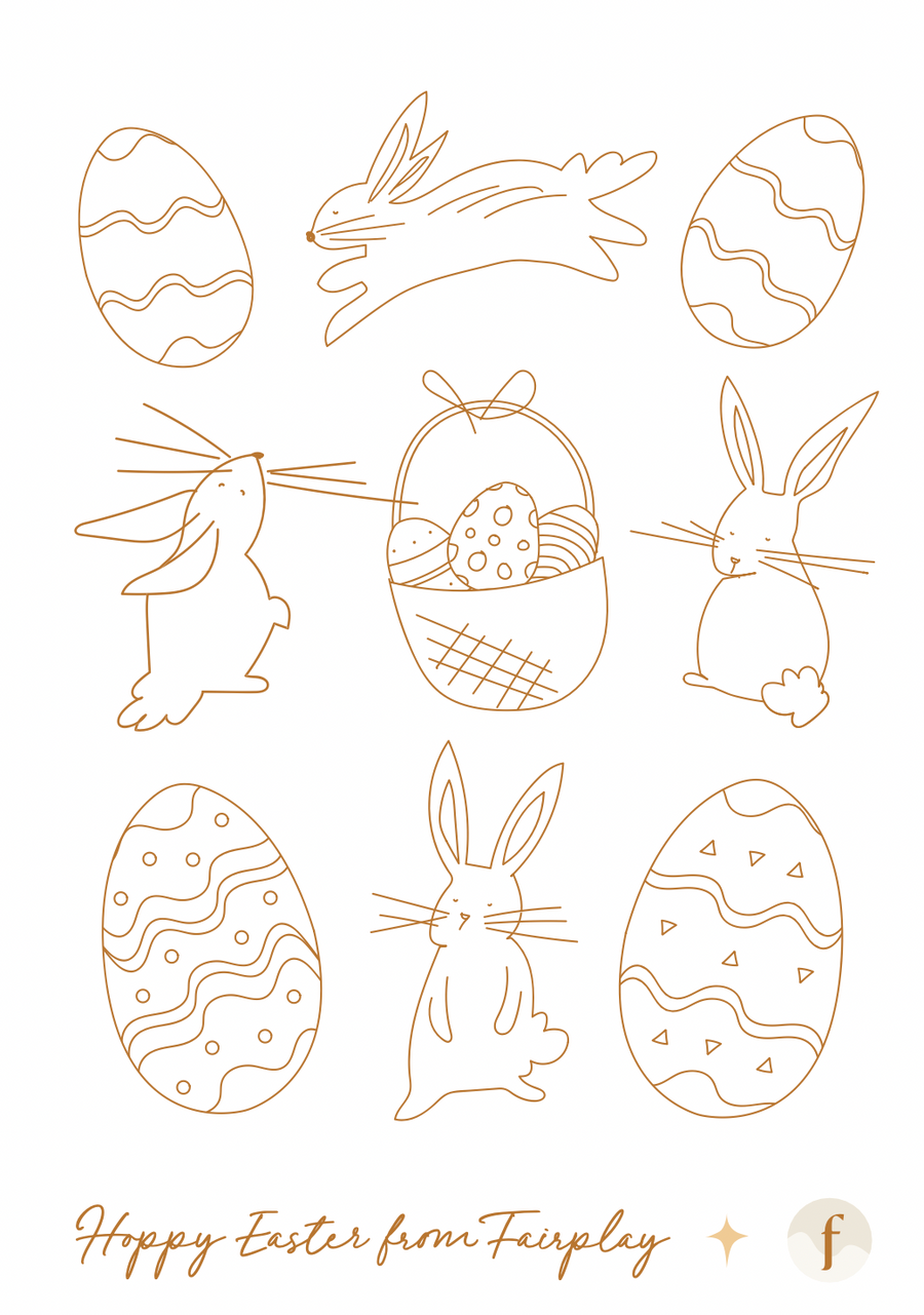 Easter Bunny Colouring Page