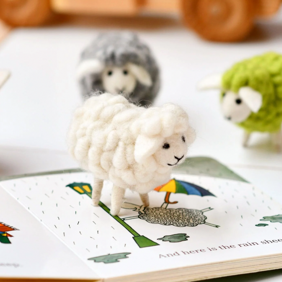 Mini Felt Animals | White Sheep