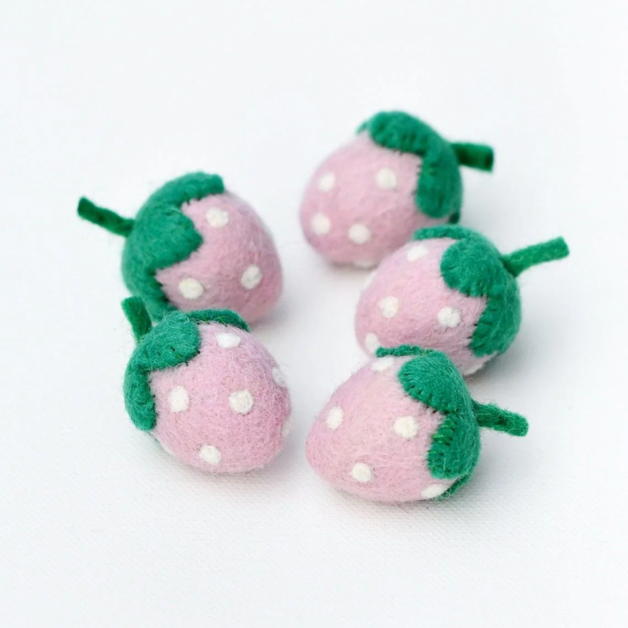 Felt Food | Mini Strawberry Set (5pc)