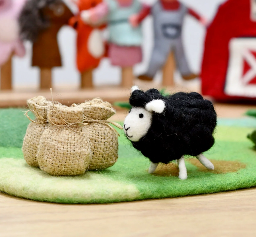 Mini Felt Animals | Black Sheep Nursery Rhyme Set