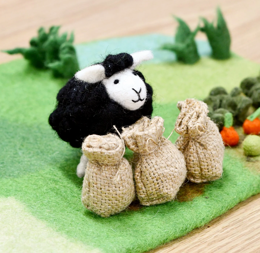 Mini Felt Animals | Black Sheep Nursery Rhyme Set