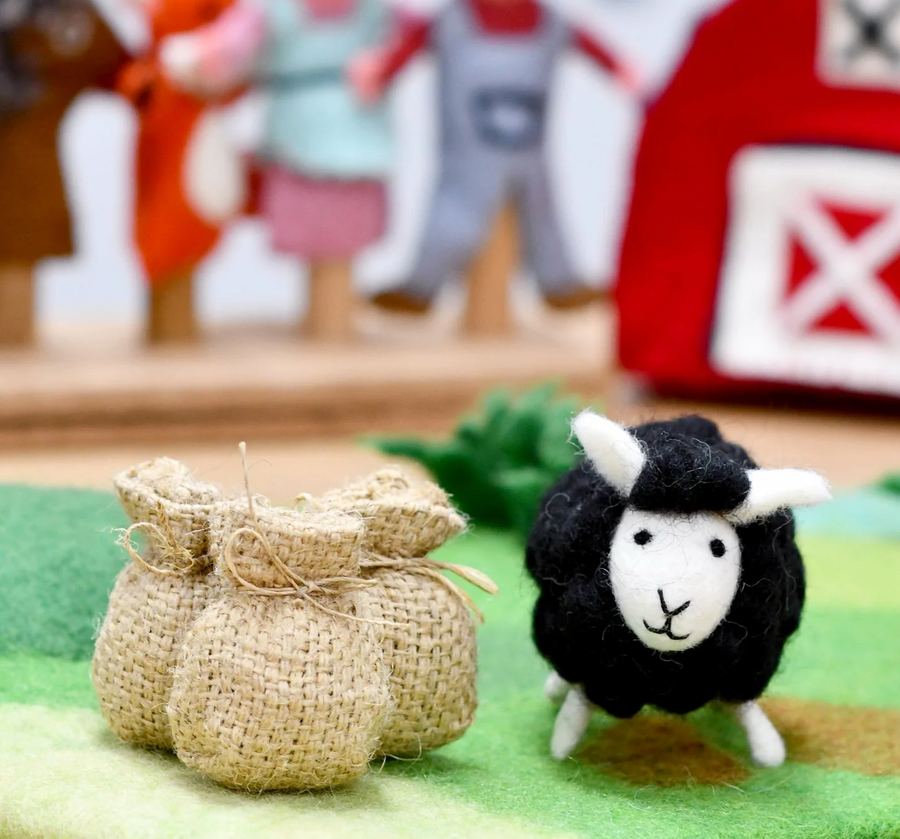 Mini Felt Animals | Black Sheep Nursery Rhyme Set