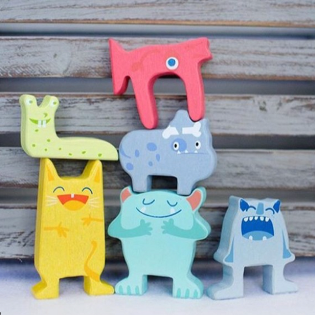 Tender Leaf Toys | Wooden Stacking Monsters Set