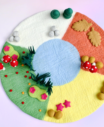 Tara Treasures | Felt Mat - Four Seasons Playscape (Large)