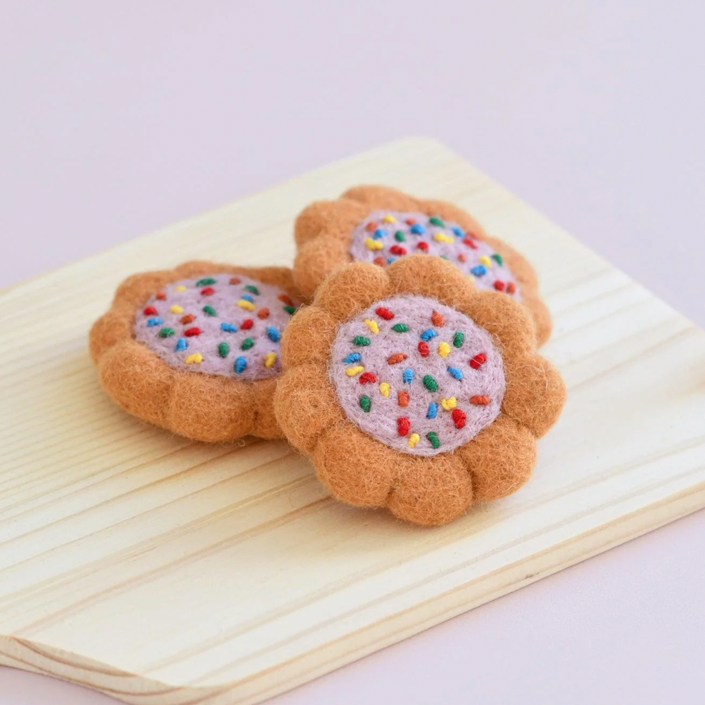 Tara Treasures | Felt Food - Hundreds and Thousands Biscuits