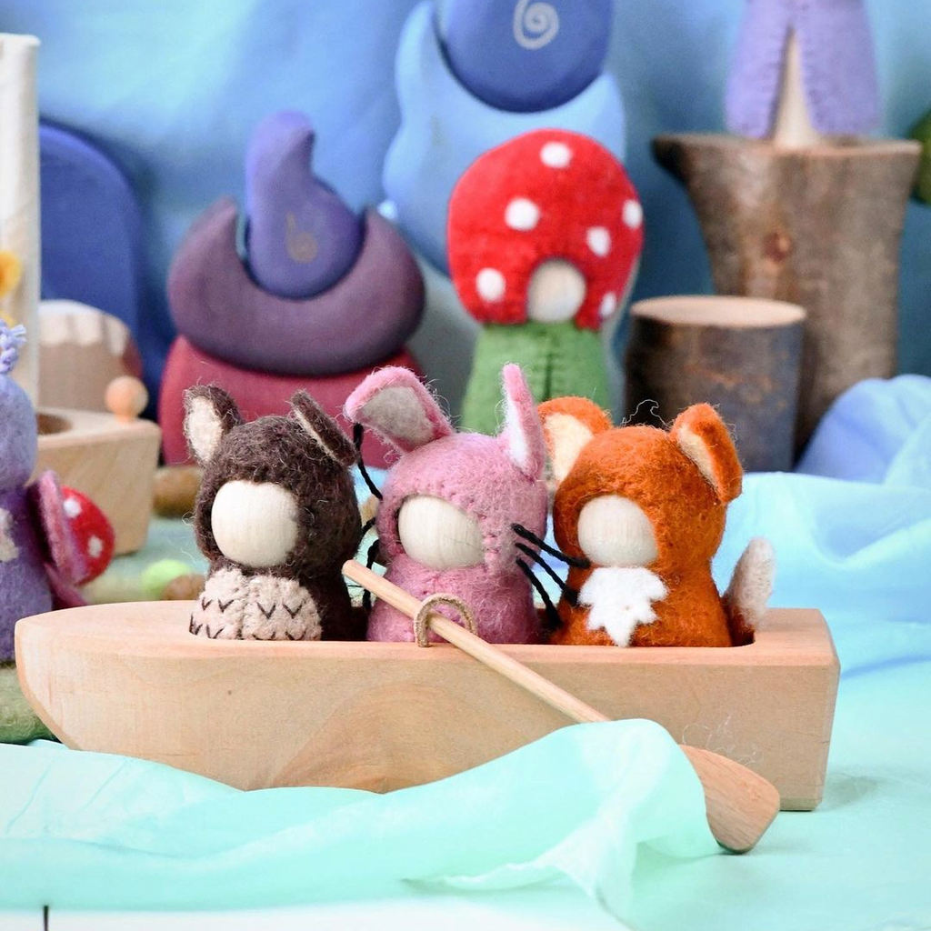 Tara Treasures | Felt Waldorf Peg Dolls - Woodland Creatures