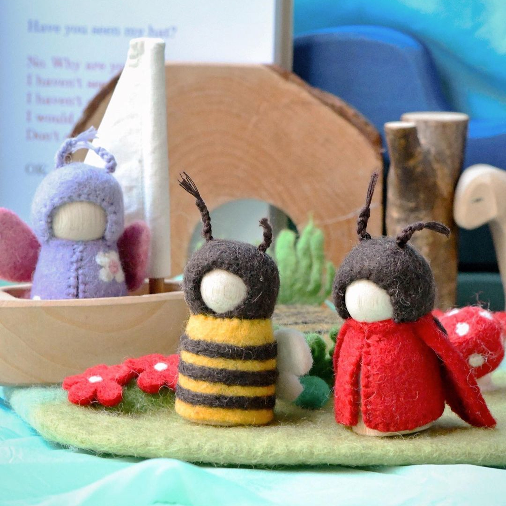 Tara Treasures | Felt Waldorf Peg Dolls - Bugs