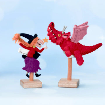 Wooden Finger Puppet Stands - Singles (2 Sizes)
