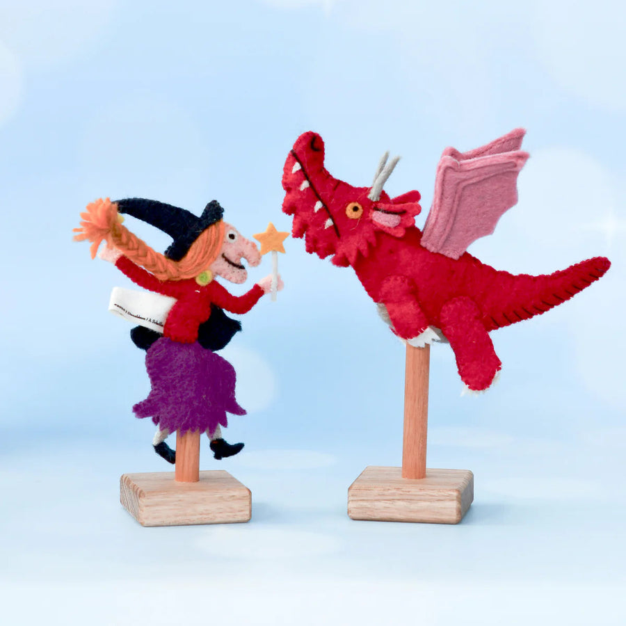 Wooden Finger Puppet Stands - Singles (2 Sizes)