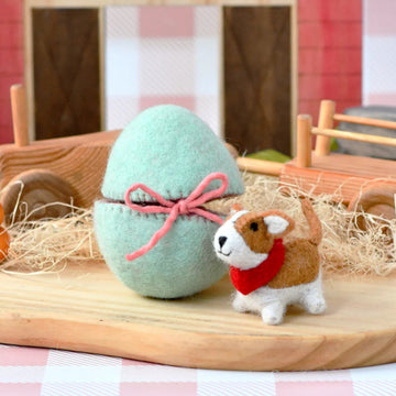 Tara Treasures | Felt Easter Egg Surprise - Corgi