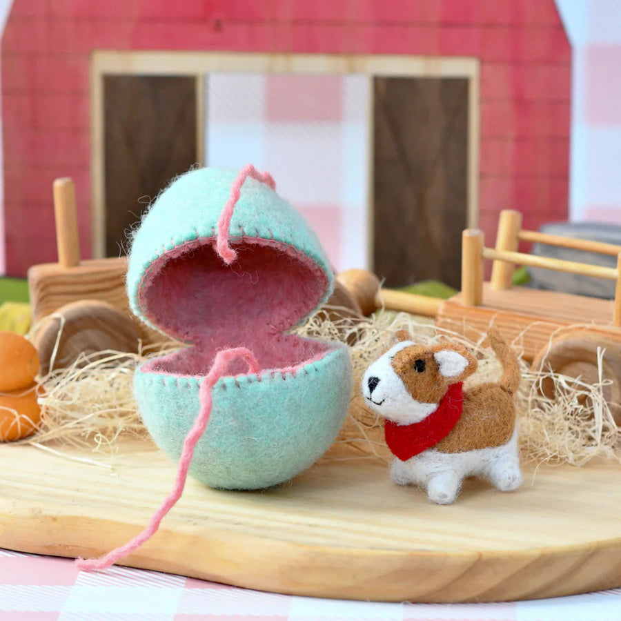 Tara Treasures | Felt Easter Egg Surprise - Corgi