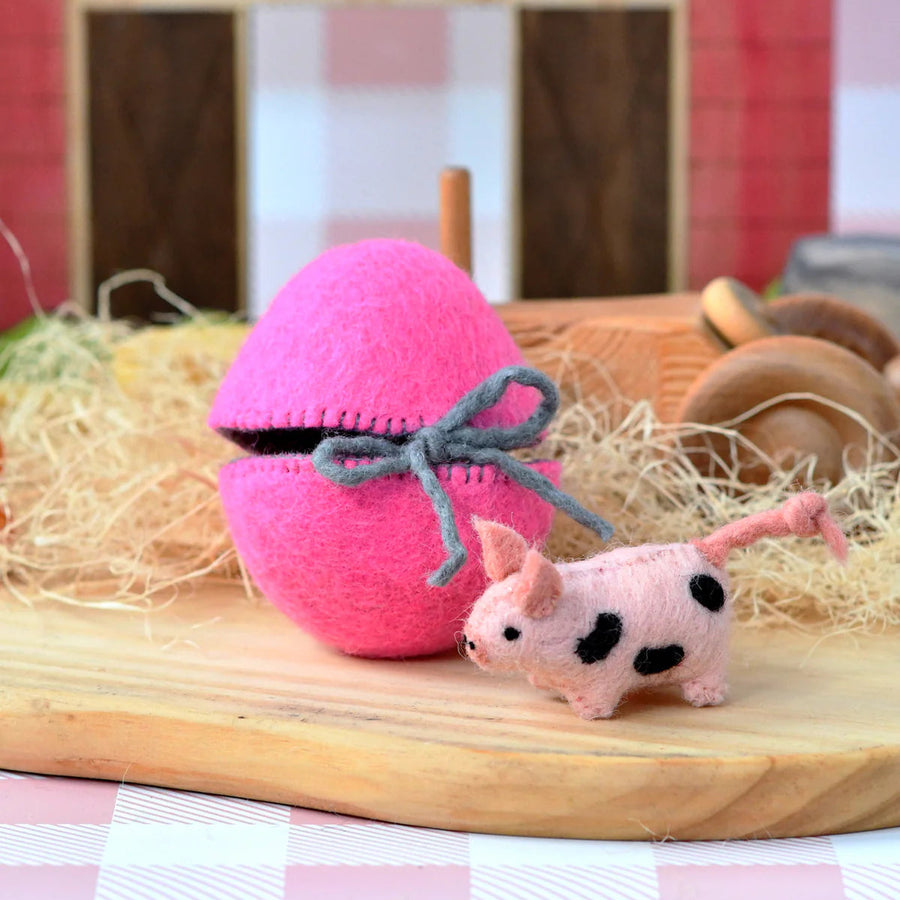 Tara Treasures | Felt Easter Egg Surprise - Piglet