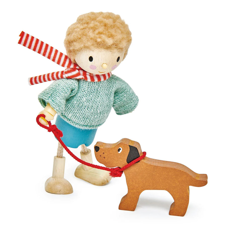 Wooden Doll - Mr Goodwood and his Dog