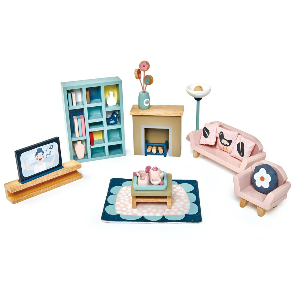 Tender Leaf Toys | Dolls House Furniture - Sitting Room Lounge Set