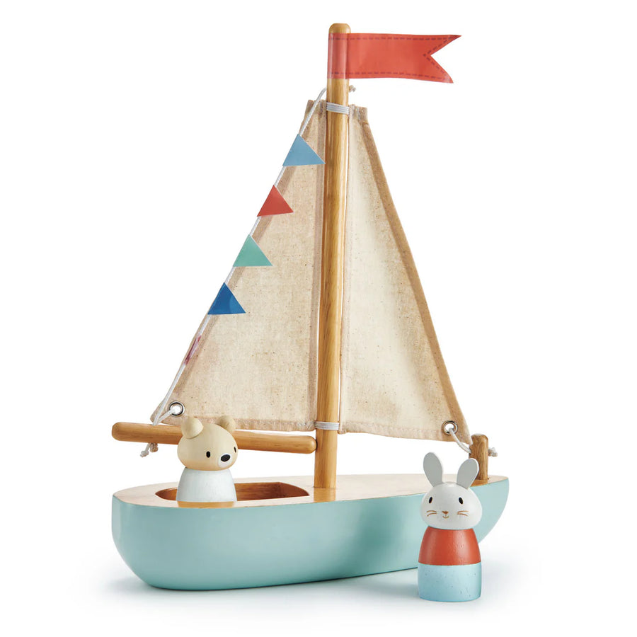 Tender Leaf Toys | Sailway Boat & Peg Doll Set