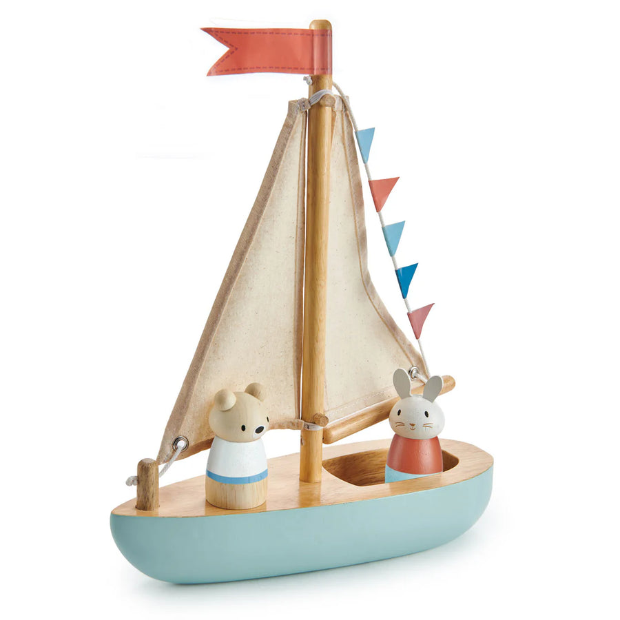 Tender Leaf Toys | Sailway Boat & Peg Doll Set