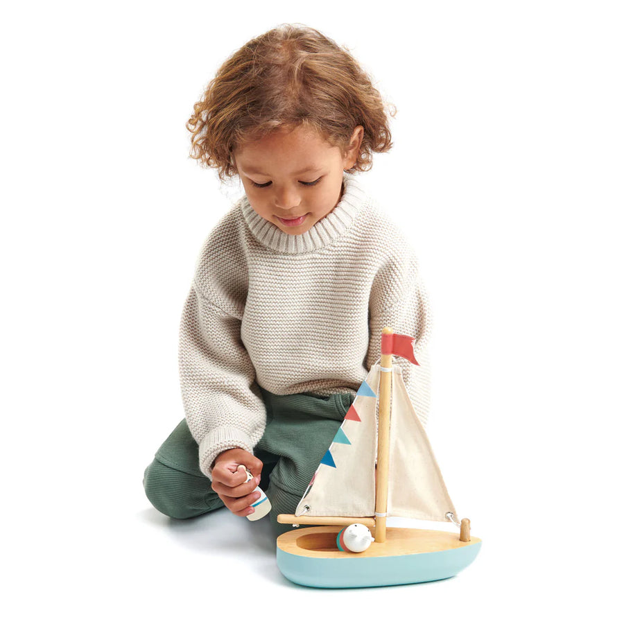 Tender Leaf Toys | Sailway Boat & Peg Doll Set