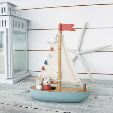 Tender Leaf Toys | Sailaway Boat & Peg Doll Set