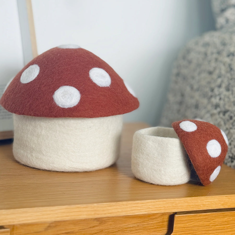 Felt Toadstool Treasure Box | 6 Colours (Large)