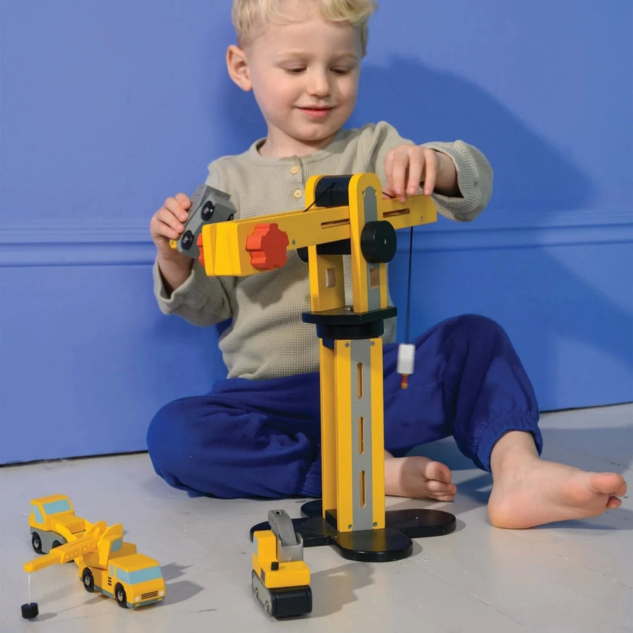 Mentari Toys Large Wooden Crane Fairplay