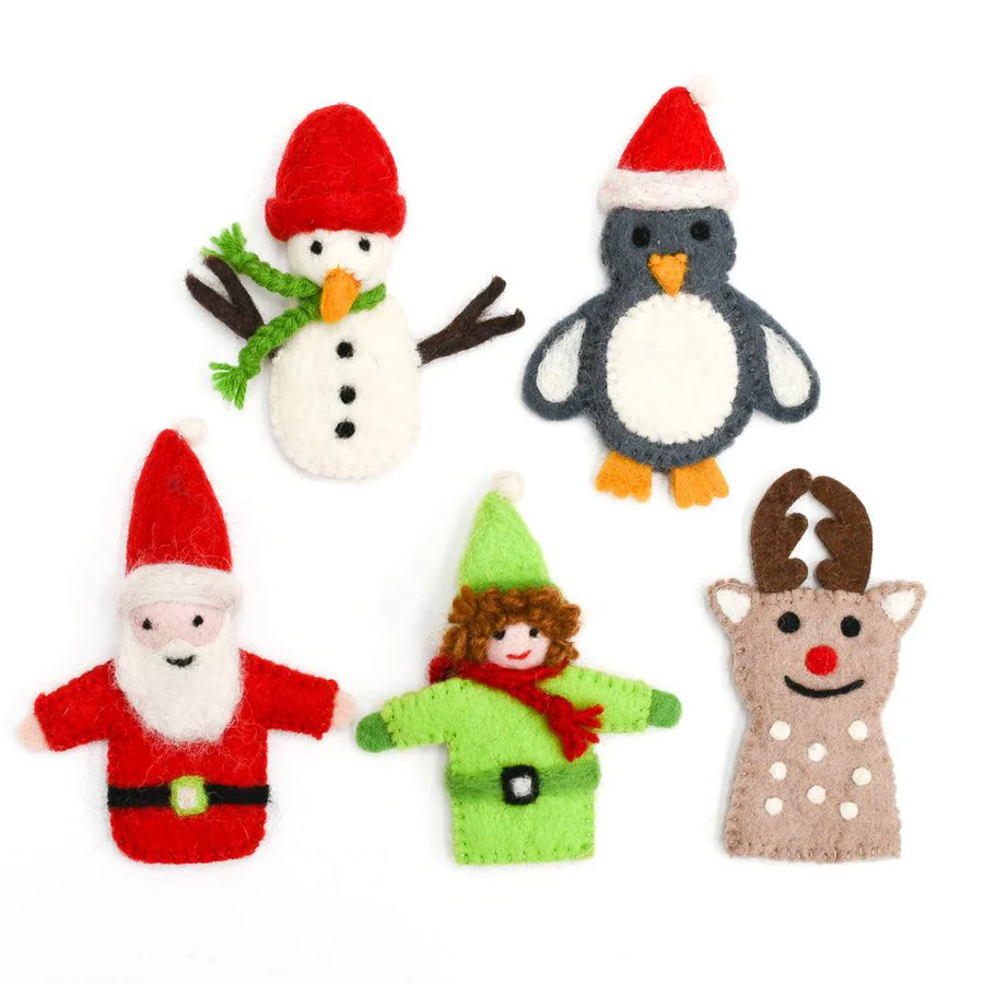 Tara Treasures | Finger Puppet Set - Christmas