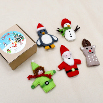 Tara Treasures | Finger Puppet Set - Christmas