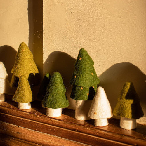 Muskhane Felt Fir Christmas Trees | Olive