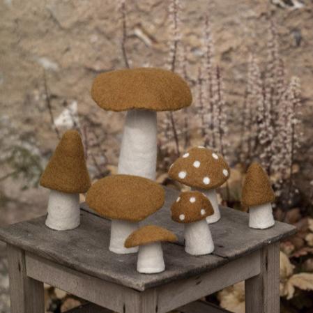 Muskhane Felt Dotty Mushrooms | Mangrove