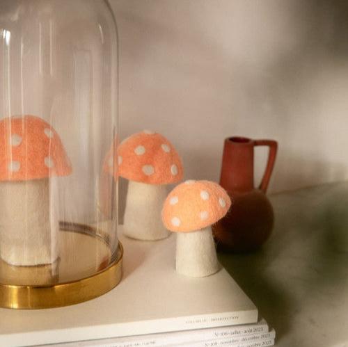 Muskhane Felt Dotty Mushrooms | Apricot Blush