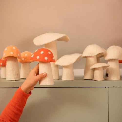 Muskhane Felt Dotty Mushrooms | Apricot Blush