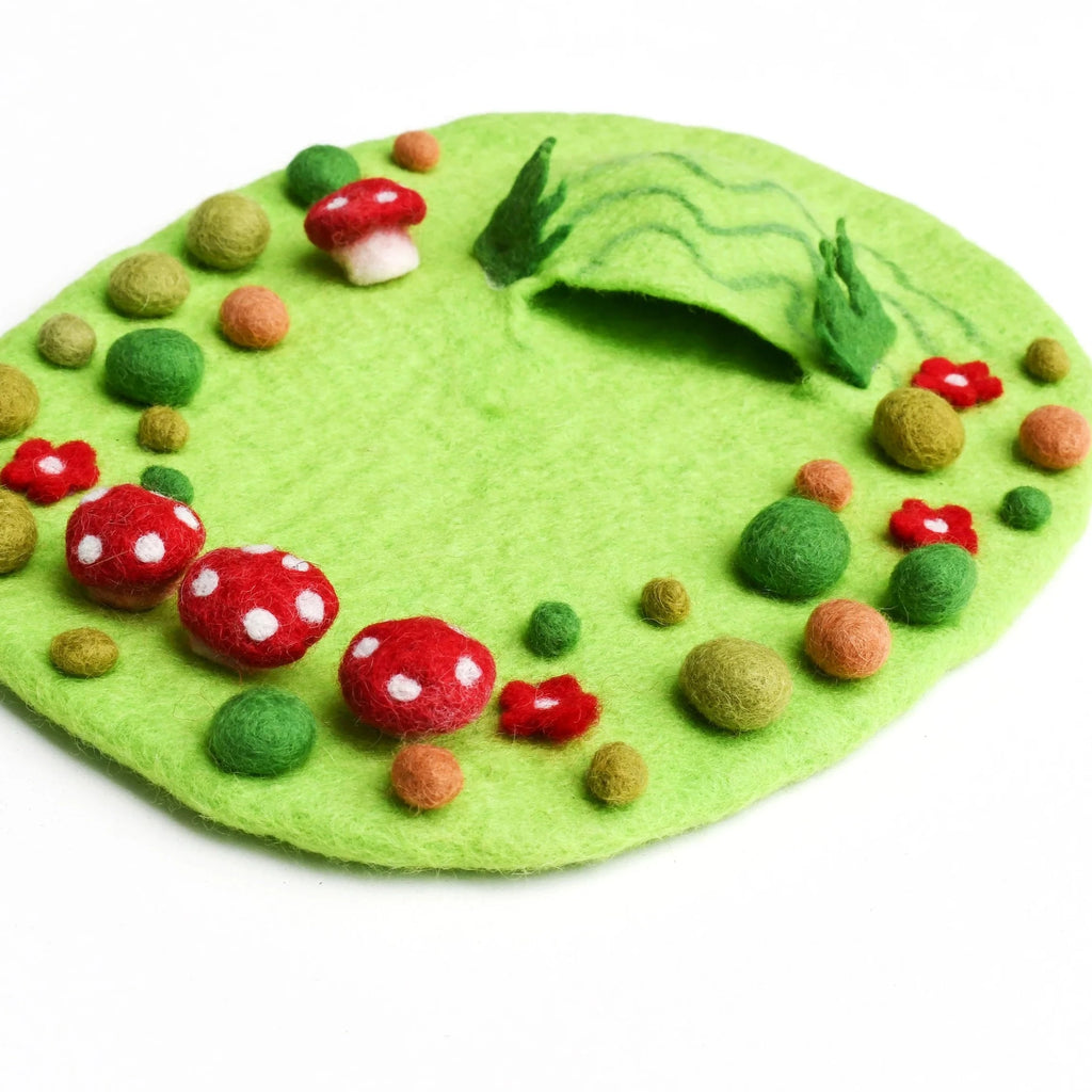 Tara Treasures | Felt Mat - Fairy Garden Playscape (Small)
