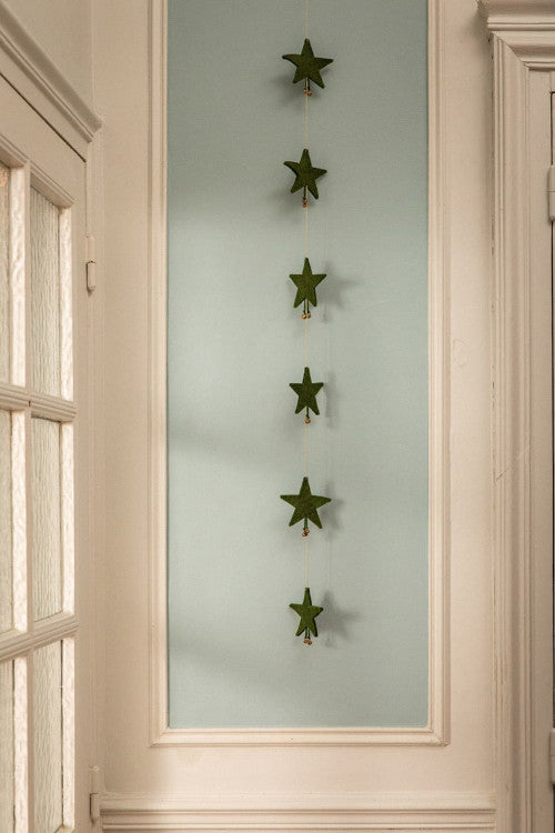 Muskhane Felt Falling Star Garlands | 7 Colours